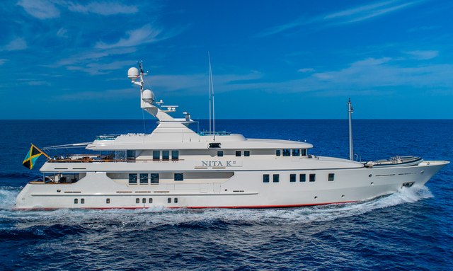 Amels yacht rental NITA K II announces availability for St Barts New Year's Eve yacht charters