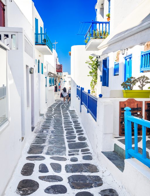 Chora Old Town in Mykonos, Greece